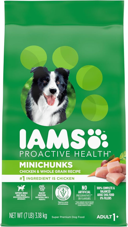IAMS Proactive Health Minichunks Adult Dry Dog Food with Real Chicken, 7 lb. Bag