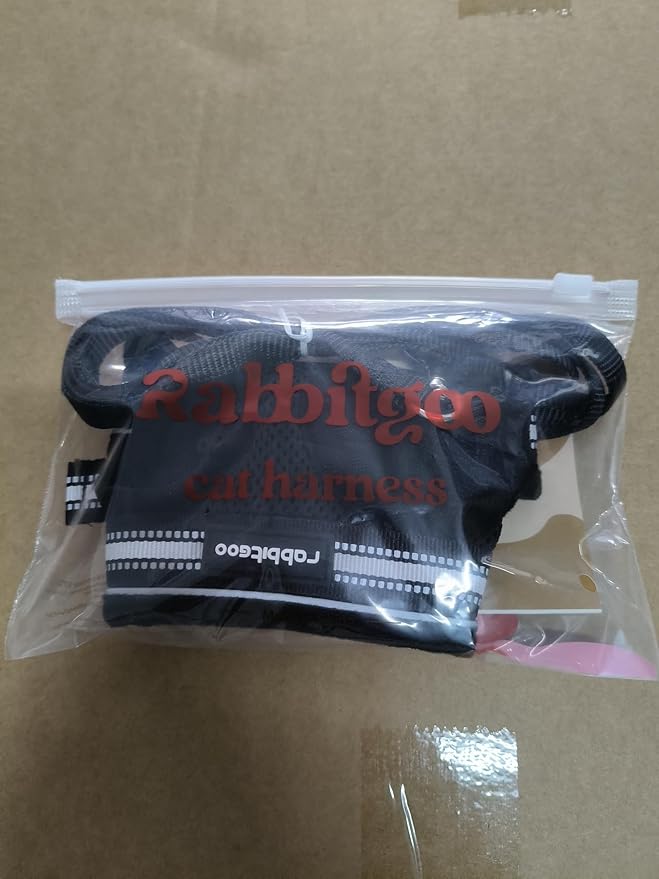 rabbitgoo Cat Harness and Leash Set for Walking Escape Proof, Adjustable Soft Kittens Vest with Reflective Strip for Cats, Comfortable Outdoor Vest, Grey, S