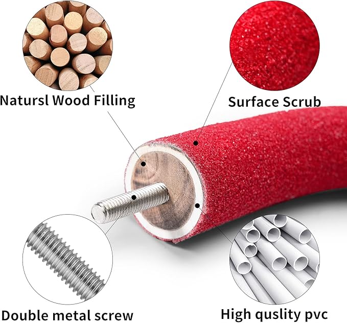 U Shape Parrot Perch Stand Toy Bird Platform Sand Paw Grinding Clean Stick Exercise Conure Budgie Cockatiel Cage Accessories (Red)