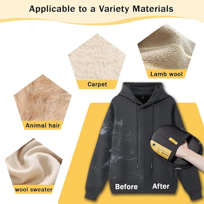 3 Pcs Pet Hair Removal Glove for Cats,Newly Upgraded Reusable Electrostatic Pet Hair Gloves, magic brush pet hair remover Tool for Clothing, Couch, Carpet, Car Seat