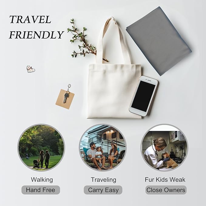 Dog Sling Carrier for Small Dogs, Up to 11 lbs, Dog Carrier Sling is Easy to Carry, Hand Free, Keep Warm, Grey