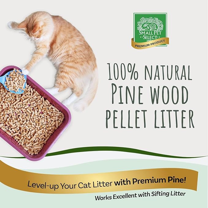 Small Pet Select Pine Pellet Bedding 20lb, Litter Pellets for Rabbit, Guinea Pig, Hamster, Bunny and Other Small Animals, Made in USA, 20lb