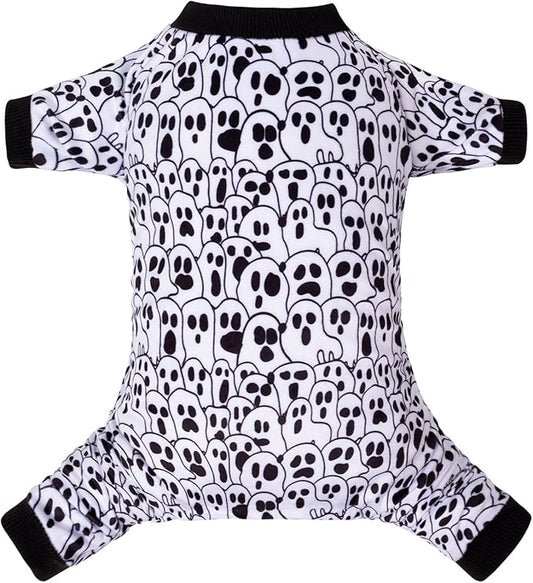 CuteBone Small Dogs Outfit Soft Puppy Onesies Pjs Halloween Dog Pajamas Pet Coat Cat Apparel Comfy Doggie Jumpsuit Bodysuit for All Seasons P300M