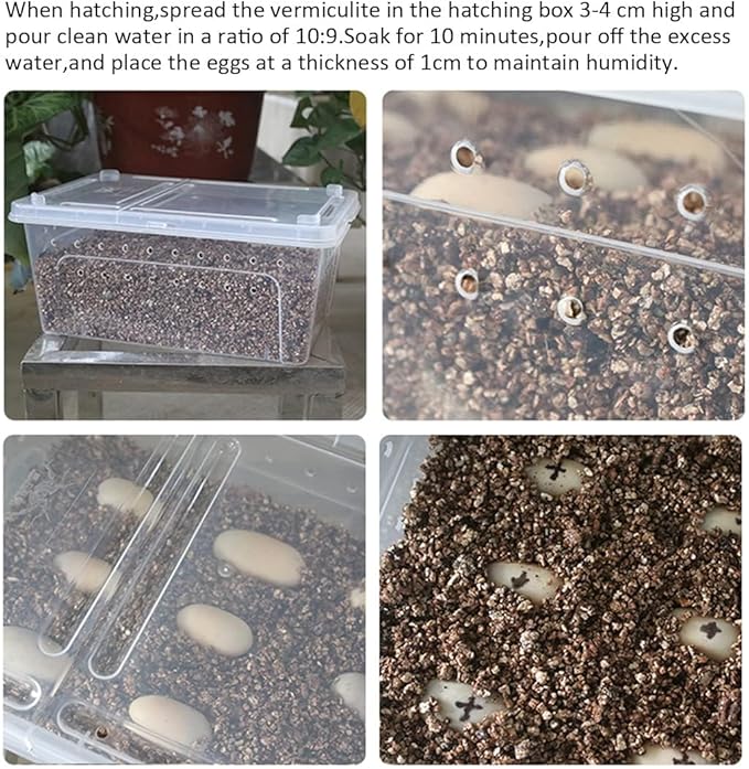 Hamiledyi Reptile Substrate Vermiculite Bedding Snake Hibernant moisturizing Soil Terrarium Bedding for Snake Tortoise Lizard Hatching Eggs(4.2Quart/4L)