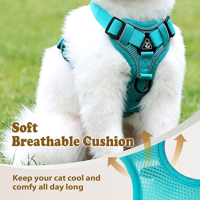 Cat Harness and Leash for Walking, Escape Proof Soft Adjustable Vest Harnesses for Cats