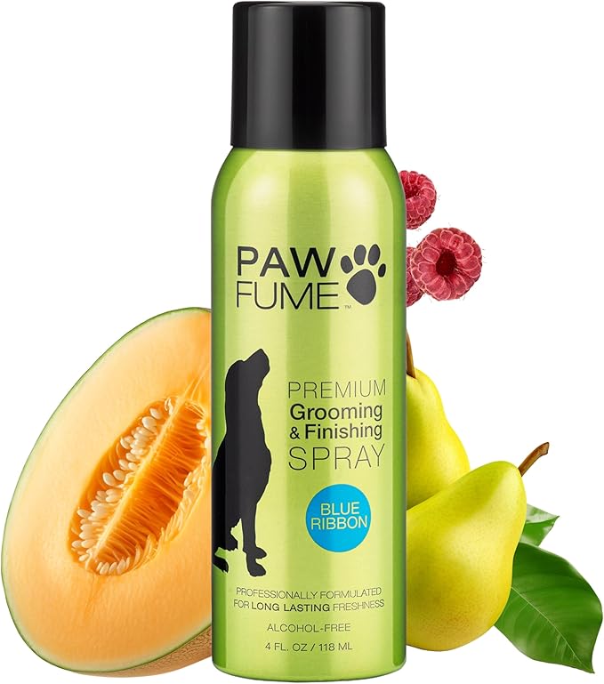 PAWFUME Dog Perfume Spray for Grooming, Blue Ribbon, 1-Pack – Keep Your Pup Fresh All Day – Probiotic, Alcohol-Free, Detangling & Moisturizing – Salon-Quality Dog Spray Deodorizer Perfume