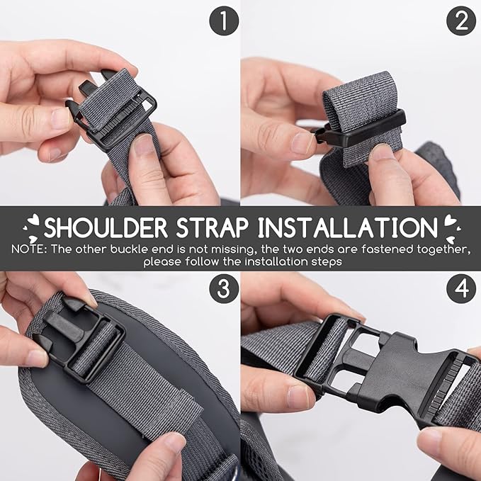 Nobleza Dog Sling Carrier, Mesh Adjustable Pet Sling Puppy Sling Carrier for Small Medium Dog Cat Rabbit (L (up to 10 lbs), Gray Black)