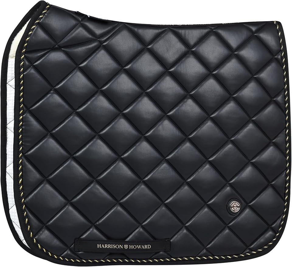 Harrison Howard Dressage Saddle Pad High-Performance Leather Saddle Pad for Horse Riding with Excellent Shock Absorption