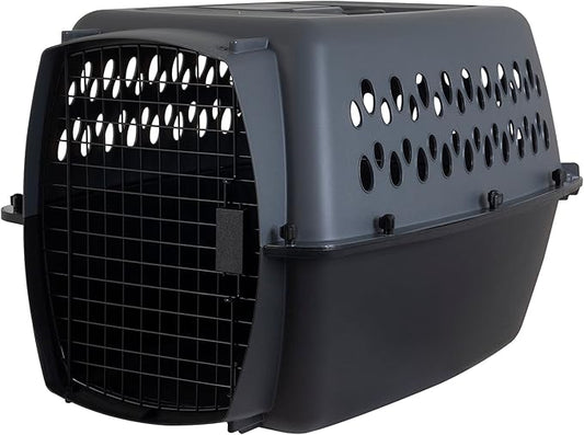 Petmate Pet Porter Dog Kennel 26", Dark Gray & Black, for Pets 20-25lbs, Made in USA