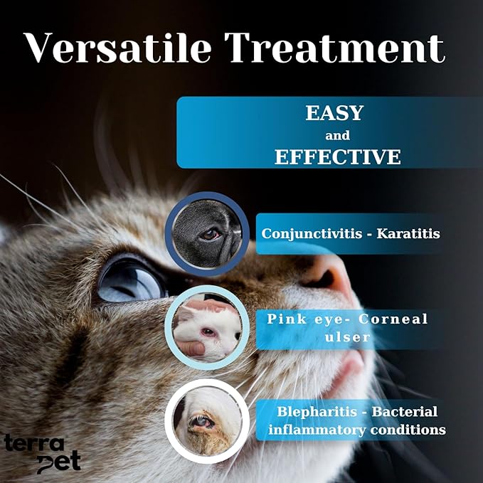 Pet Eye Cream Health for Dogs, Cats, Cattle, Sheep, Horse, Bird 1/8 oz / 5gr, 1 Tube