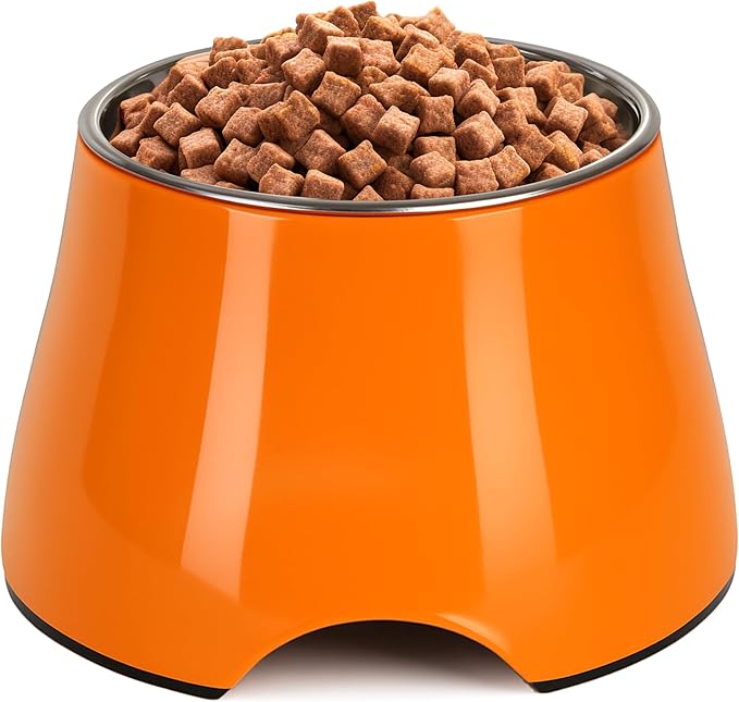 Raised Dog Bowls, Elevated Dog Bowls for Wearing Cone,Cocker Spaniel Long Ears,Neck Stress-Free,Non-Slip Stianless Steel Bowl for Large Dogs
