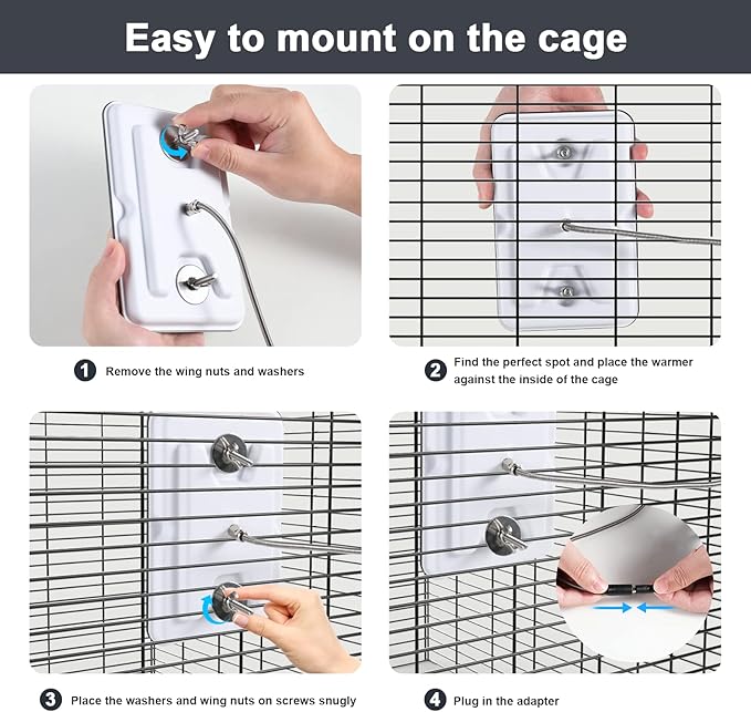 Fenocran Indoor Bird Heater Pad, USB Bird Warmer Heater, Bird Heater for Parakeets 4.5" X 7"