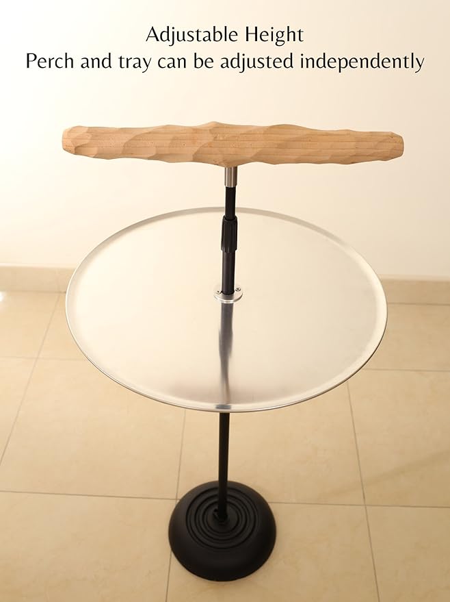 Parrot Training Perch Stand with Potty Tray (T Perch, XXL)