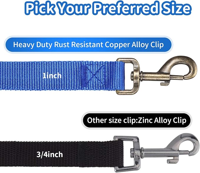 HIKISS Long Dog Leash Obedience Recall Training Agility Lead with Thickening Material for Large Dog - 15ft 20ft 30ft 50ft 100ft Training Leash(Blue 100ft)