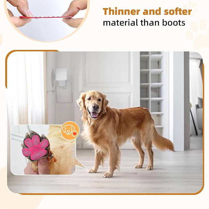 Non-Slip Dog Paw Protector Pads for Senior Dogs, Dog Paw Adhesive Pads on Hardwood Floor,Pets Essentials with Strong Traction,Pink,12 Sets 48 pc XXXL