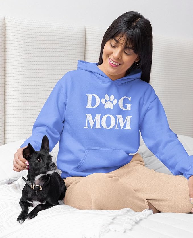 Tstars Dog Mom Hoodie for Women and Teen Girls - Dog Lover Hoodies with Paw Print - Gift for Fur Moms and Pet Owners