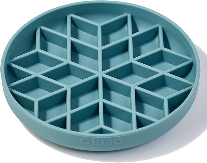 OHMO Slow Feeder Dog Bowls (Diamond, 8" Celestial) Enrichment Toy Soft Silicone Food Safe Feeding Bowl Non Slip Suction Cup for All Breed Pet, Cat Slow Down Eating Dishes, Boredom and Anxiety Reducer