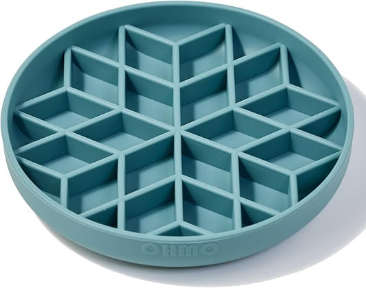 OHMO Slow Feeder Dog Bowls (Diamond, 8" Celestial) Enrichment Toy Soft Silicone Food Safe Feeding Bowl Non Slip Suction Cup for All Breed Pet, Cat Slow Down Eating Dishes, Boredom and Anxiety Reducer