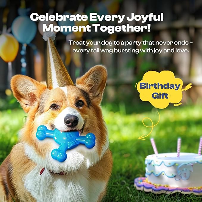 Dog Chew Toys for Aggressive Chewers – Indestructible Nylon Bone for Puppy Teething,Tough Chew Toy for Small Dogs, Bacon Flavor and Outdoor Fun, Skull Design