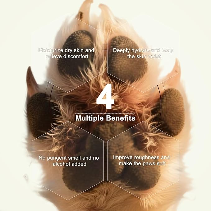 Dog Paw Balm 1 oz for Dog and Cat, Soothing Paw Balm, Lick-Safe, for Drying and Cracked Pads, Moisturizing and Healing Dry and Cracked Paw Balm, Improves Rough Paws(2 PCS)