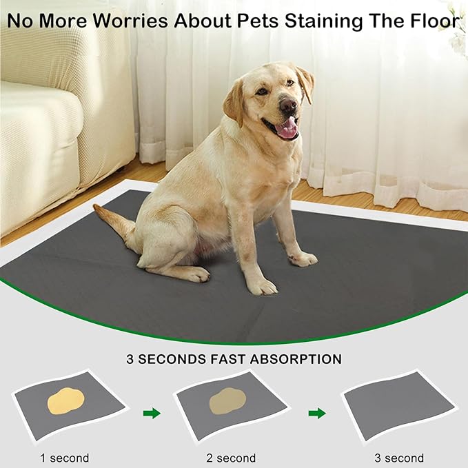 ELEGX Extra Large 28"x44" 40 Pcs Odor-Control Super Absorbency Charcoal Pee Pads for Dogs,Leak-Proof Pet Training Pee Pads,Thicken Disposable Potty Pads Puppy Training Pads for Cats Rabbits