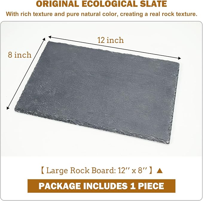 Tortoise Habitat basking Rock Feeding Dish Bearded Dragon/Lizard Original Rock Slab,Easy to Grind The Nails,with Non-Slip mats,Natural Food Bowl,Moisturizing Effect(Large- Size)