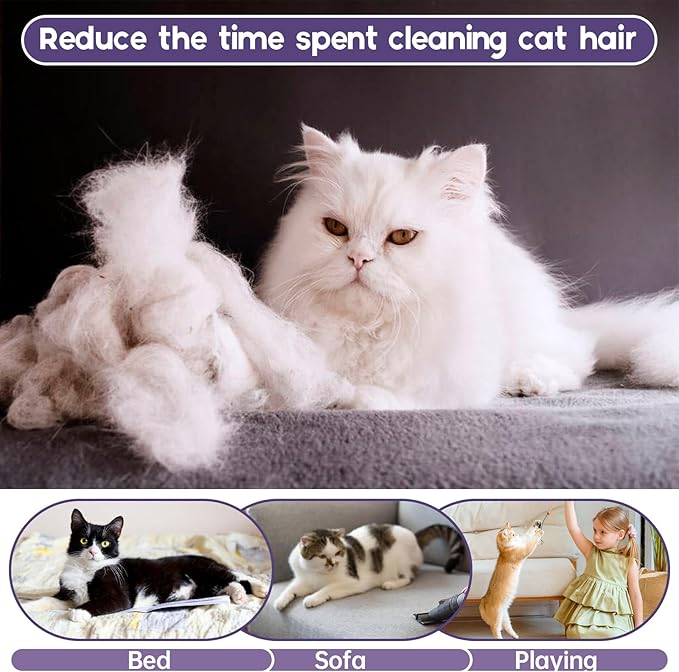 QBLEEV Cat Pajamas for Cats Only, Sticky Hair Kitten Clothes, Prevent Lost Fur Pet Onesie Shirts Costumes Outfits for Daily Wear Parties Photography, Recovery Suit for Small Dogs