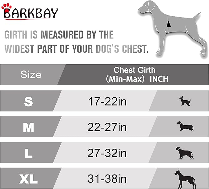 BARKBAY No Pull Dog Harness Front Clip Heavy Duty Reflective Easy Control Handle for Large Dog Walking(Orange,M)
