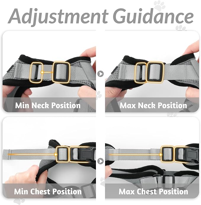 rabbitgoo Cat Harness and Leash for Walking, Escape Proof Soft Adjustable Vest Harnesses for Cats, Easy Control Breathable Reflective Strips Jacket, Grey, XXS