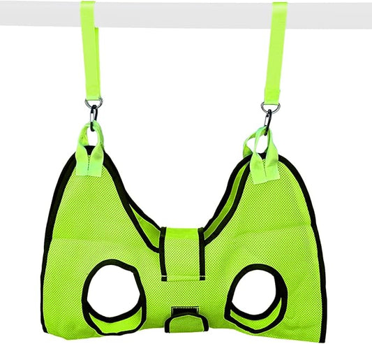 Haminway Pet Grooming Hammock – Large Dog Grooming Sling for Nail Trimming, Bathing & Ear/Eye Care – Green