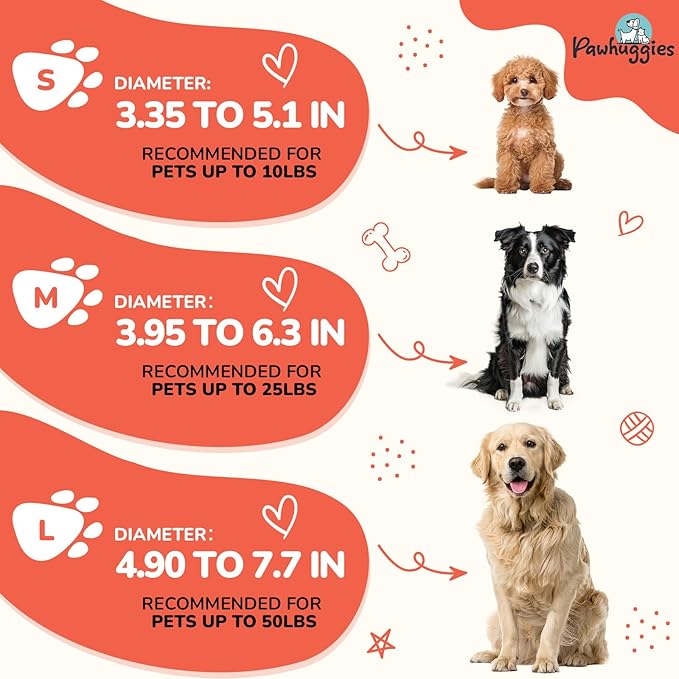 Orange Dog Collar for Medium Size Dog, Breathable, Anti-Odor & Soft, Comfortable for Sensitive Skin Puppies, 90% Bamboo Rayon, Adjustable Quick-Release Buckle Pet Collar for Medium Breeds