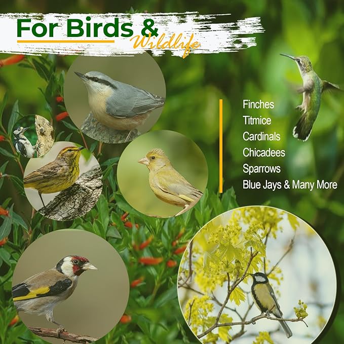 Wildlife Sunflower Hearts & Chips for Bird Feeding and Wildlife Bird attracting, Non-GMO and USA Grown, 50 lbs