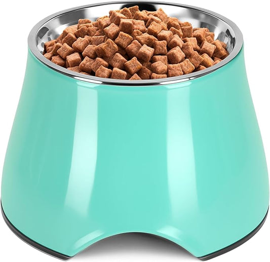 Raised Dog Bowls, Elevated Dog Bowls for Wearing Cone,Cocker Spaniel Long Ears,Neck Stress-Free,Non-Slip Stianless Steel Bowl for Medium/Small Size Dogs
