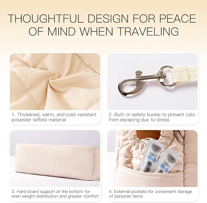 Cozy Dog Carrier Bag, Artificial Plush/Canvas Cute Animals Bags, Mini Dog Purse Carrier, for Outings (Beige)