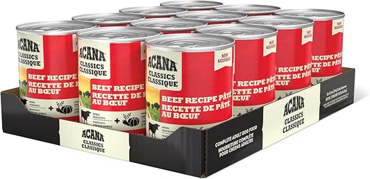 ACANA Classics Pate Wet Dog Food Beef Recipe 12.5oz Cans (12 Count)