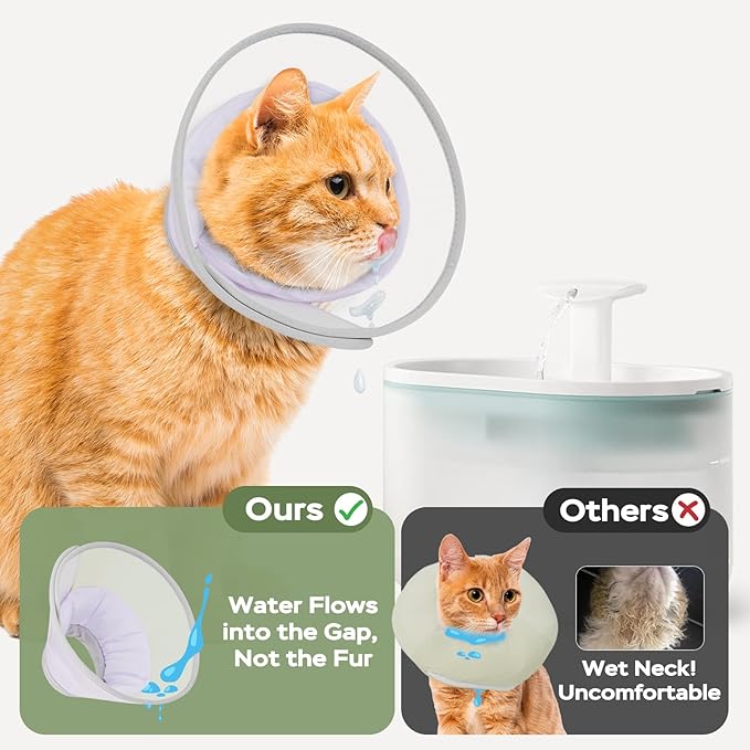 Cat Cone Collar Soft: Comfortable Waterproof Mesh Recovery Cone After Surgery to Stop Licking and Scratch, Alternative to Plastic Elizabeth Head/Neck Cone