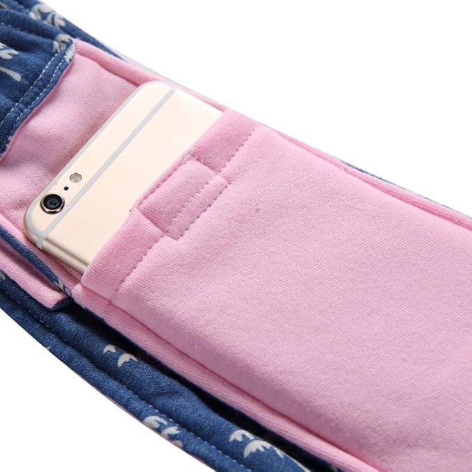 Double-Layer Adjustable Pet Carrier Sling Bag for Large Dogs and Cats, Reversible Design,Dogs cat mom Gifts, Navy and Pink (Blue)