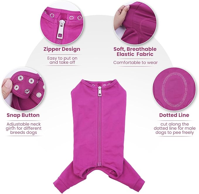 Nanaki Dog Wound Care Shirt, Leg Sleeves to Stop Licking Rear Leg and Abdomen, Surgery Suit for Female Spay, Onesie for Surgery Female, Surgical Recovery Suit Wound Heal Clothes