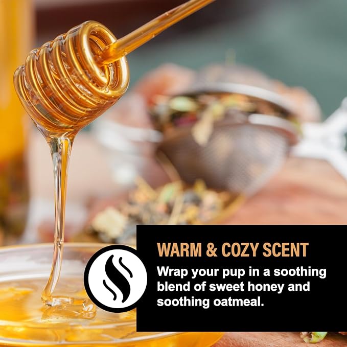 Dog Bubble Bath Shampoo Alternative – Soft Oatmeal Honey Scent, Natural Pet Spa Soak, Gentle Puppy Wash, Dog Gift - 12 Baths (Oatmeal Honey)