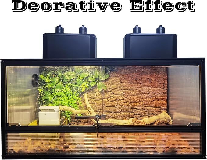 50 Gallon Bearded Dragon Tank, 36"x18"x18" (3x1.5x1.5 ft) Reptile Terrarium, Medium Reptile Enclosure with Aluminum Frame, Mesh Top, Lock Doors