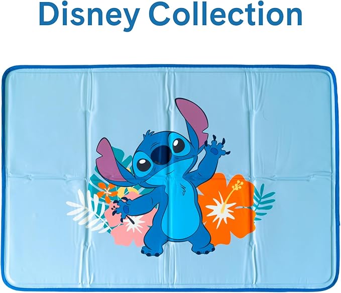 The Green Pet Shop Cool Pet Pad - Medium, Disney’s Stitch - Self-Cooling, Pressure Activated Mat for Dogs & Cats from 21-45 lbs - Non-Toxic Gel, No Water Needed