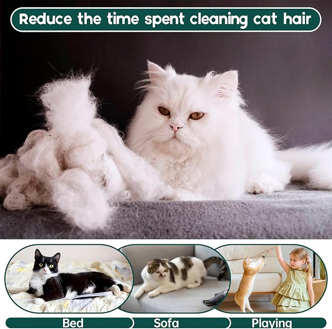 QBLEEV Cat Pajamas for Cats Only, Sticky Hair Cat Clothes, Prevent Lost Fur Kitten Onesie Shirts Costumes Outfits for Daily Wear Parties Photography, Cat Recovery Suit for Cats or Small Dogs