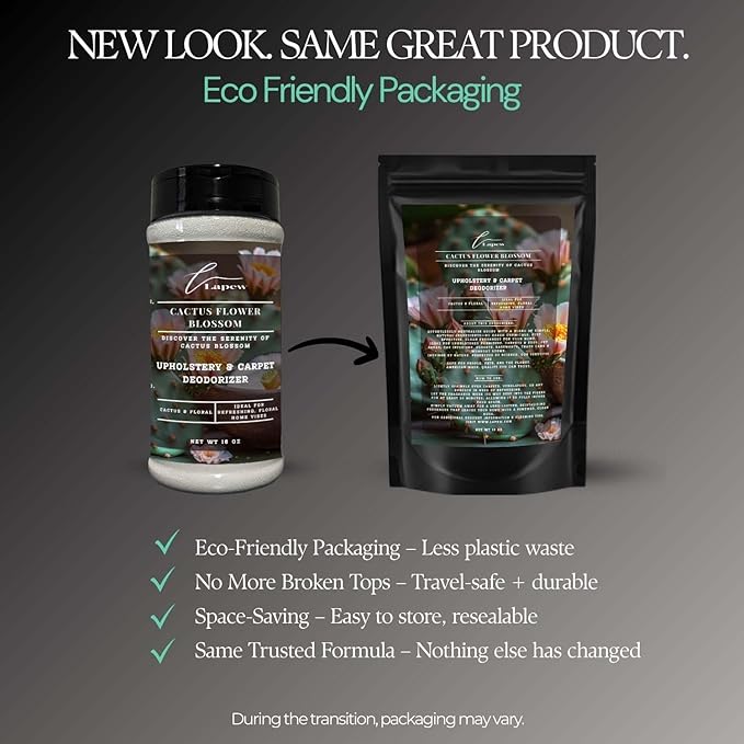 Cactus Flower Blossom Carpet Freshener Powder: Powerful Odor Eliminator for Home, Upholstery Deodorizer, Carpet Deodorizer, Pet Urine, Cat Litter Box - Cactus Flower Blossom Fragrance.