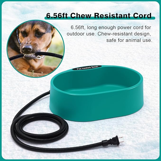 Heated Water Bowl for Chicken, Large Capacity 125OZ Poultry Water Heater for Hens Turkey Goose Duck Pigeon Poultry Birds Drinker in Winter, Chicken Coop Accessories No More Frozen Food Water