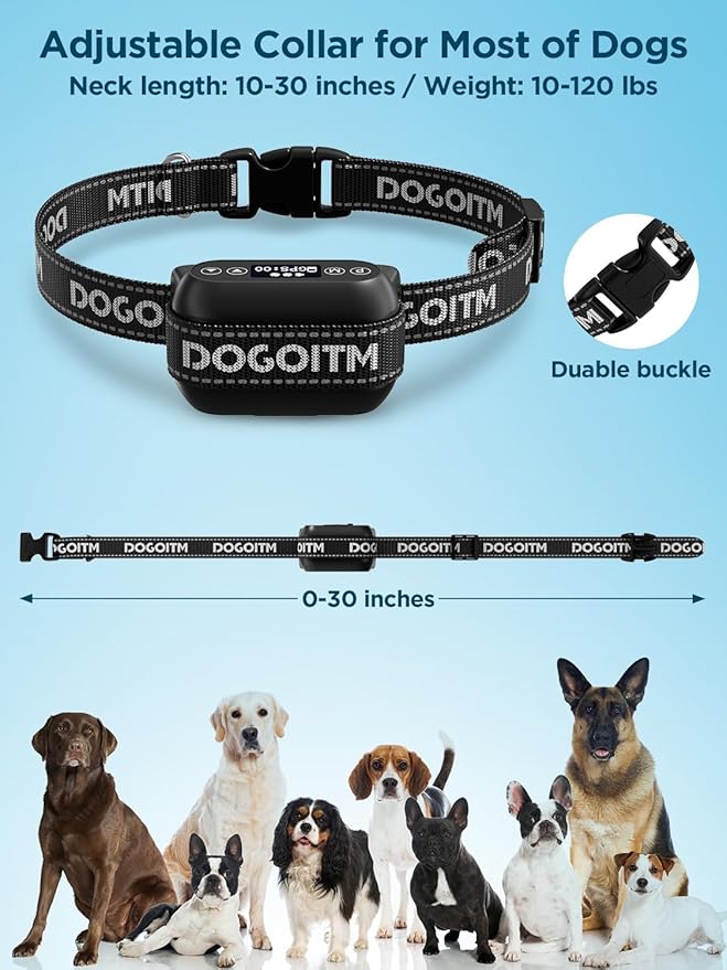 Wireless Dog Fence System, GPS Wireless Dog Collar with 3 Correction Mode, Pet Containment System with AI Smart Signal, Electric Dog Fence Collar for Outdoor Use
