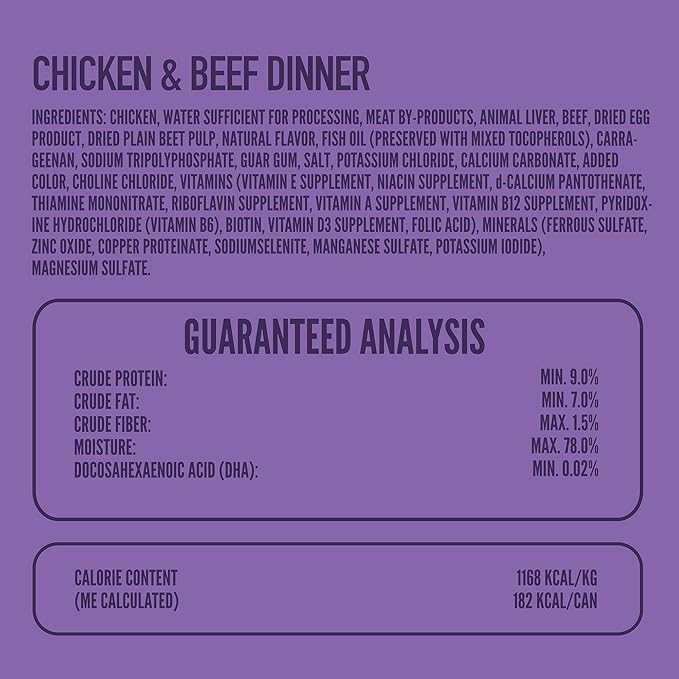 A Strong Heart Wet Puppy Food, Chicken & Beef Dinner - 5.5 oz Cans (Pack of 24), Made in The USA with Real Chicken & Beef