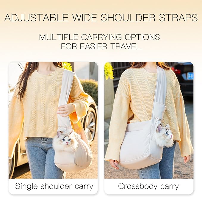 Cozy Dog Carrier Bag, Artificial Plush/Canvas Cute Animals Bags, Mini Dog Purse Carrier, for Outings (Purple)