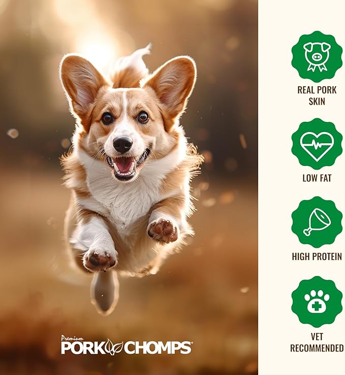 Pork Chomps Roasted Pork Skin Dog Chews, 3-inch Donuts, 2 Count (Pack of 2)
