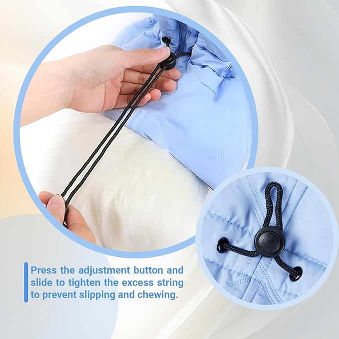 Cat Recovery Collar, Soft Adjustable Cone for Cats and Kittens, Lightweight Waterproof Elizabethan Collar for After-Surgery Care, Prevent Licking and Scratching, Neck Protector for Pets（Light Blue,S）