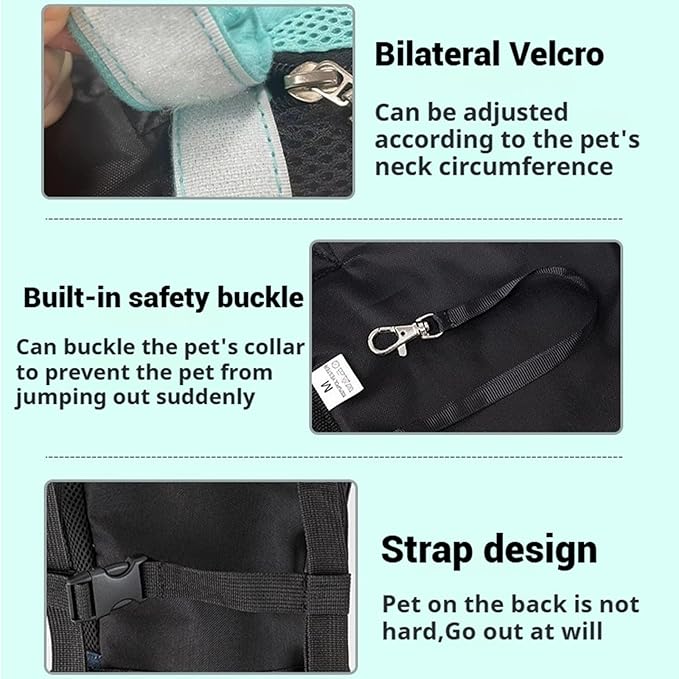 Portable Pet Carrier Backpack, Adjustable Pet Front Cat Dog Carrier Backpack Travel Bag for Small Medium Dogs Cats Puppies, Cat Backpack Carrier for Hiking Cycling (A, S)
